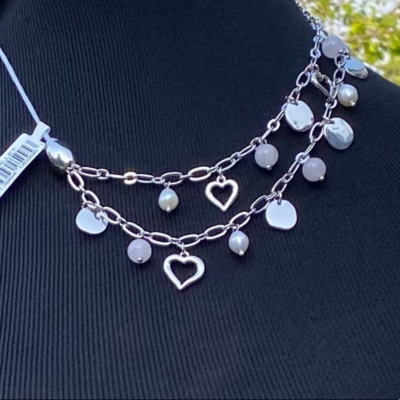 NWT BALLET SILVER AND PEARL NECKLACE - Picture 7 of 9